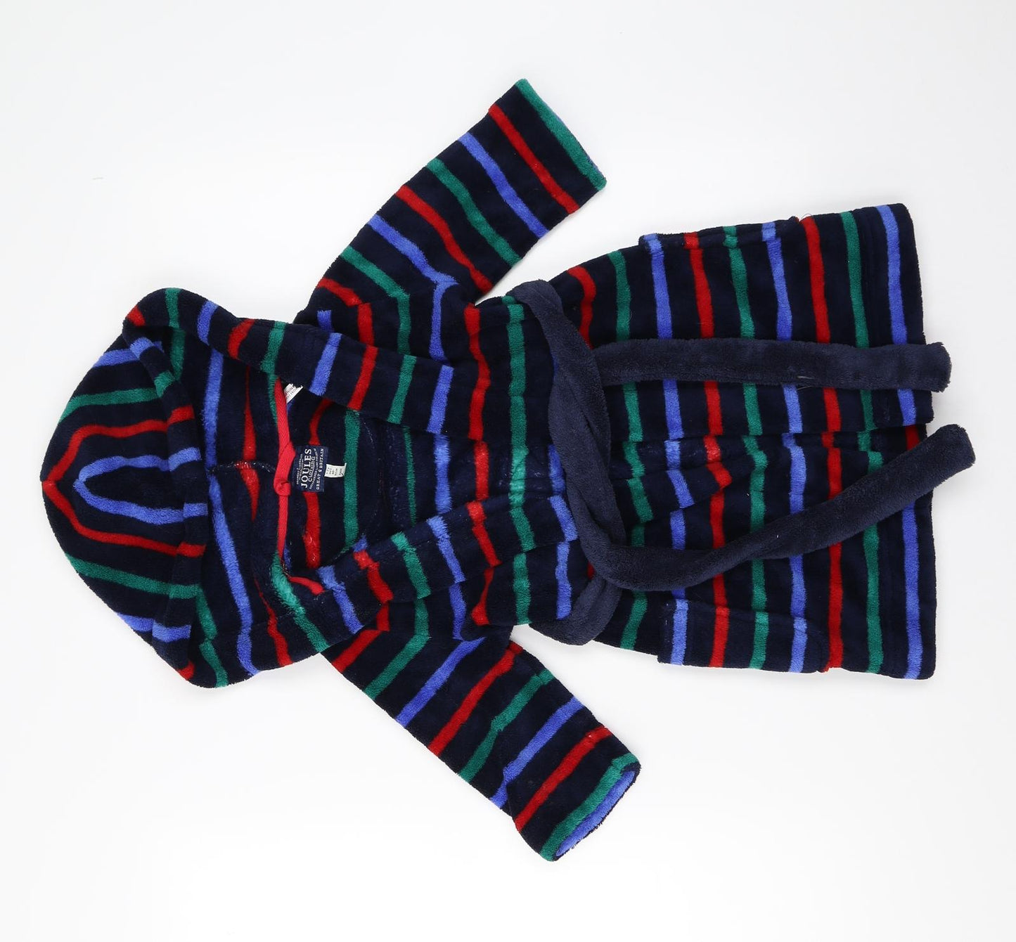 Joules Boys Blue Striped  Kimono Robe Size 18-24 Months