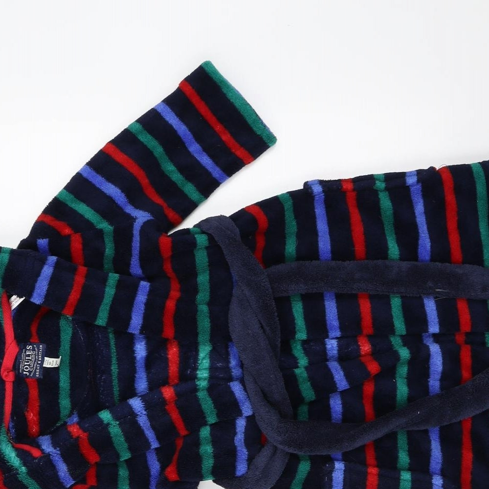 Joules Boys Blue Striped  Kimono Robe Size 18-24 Months