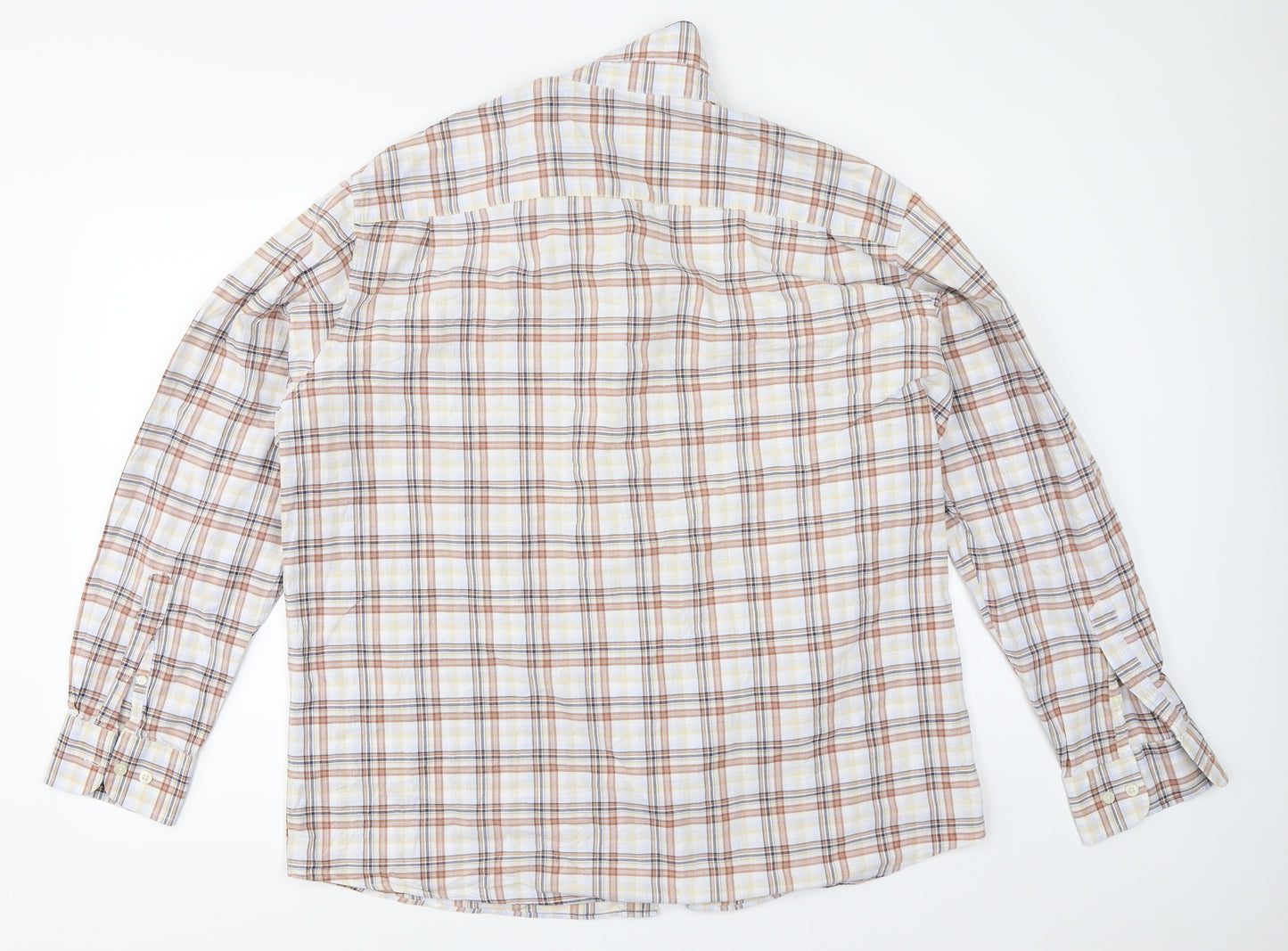 Blue Harbour Mens Ivory Check   Button-Up Size XL