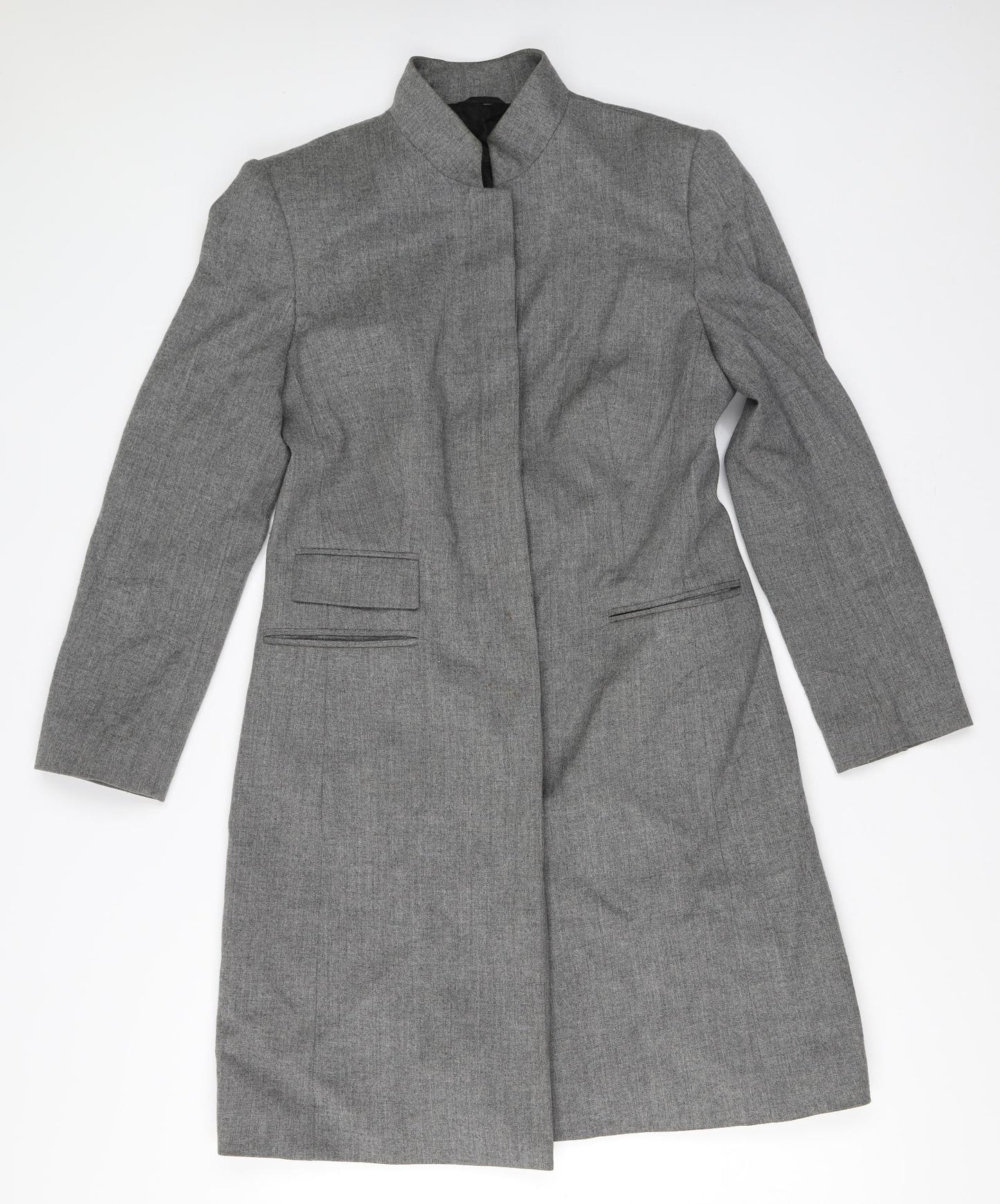 NEXT Womens Grey   Overcoat Coat Size 14