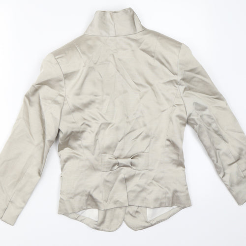 H&M Womens Beige   Jacket Blazer Size 34