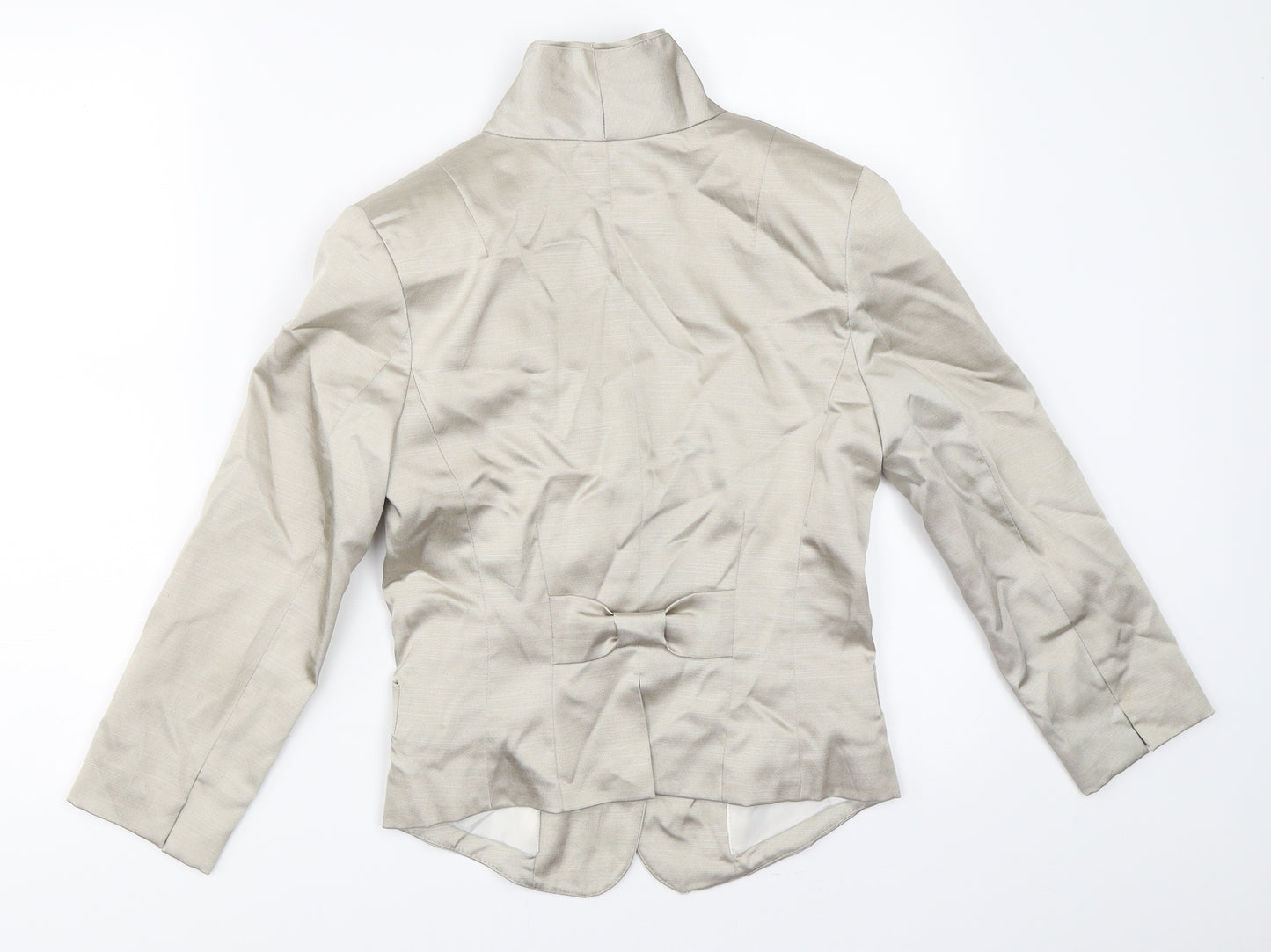 H&M Womens Beige   Jacket Blazer Size 34