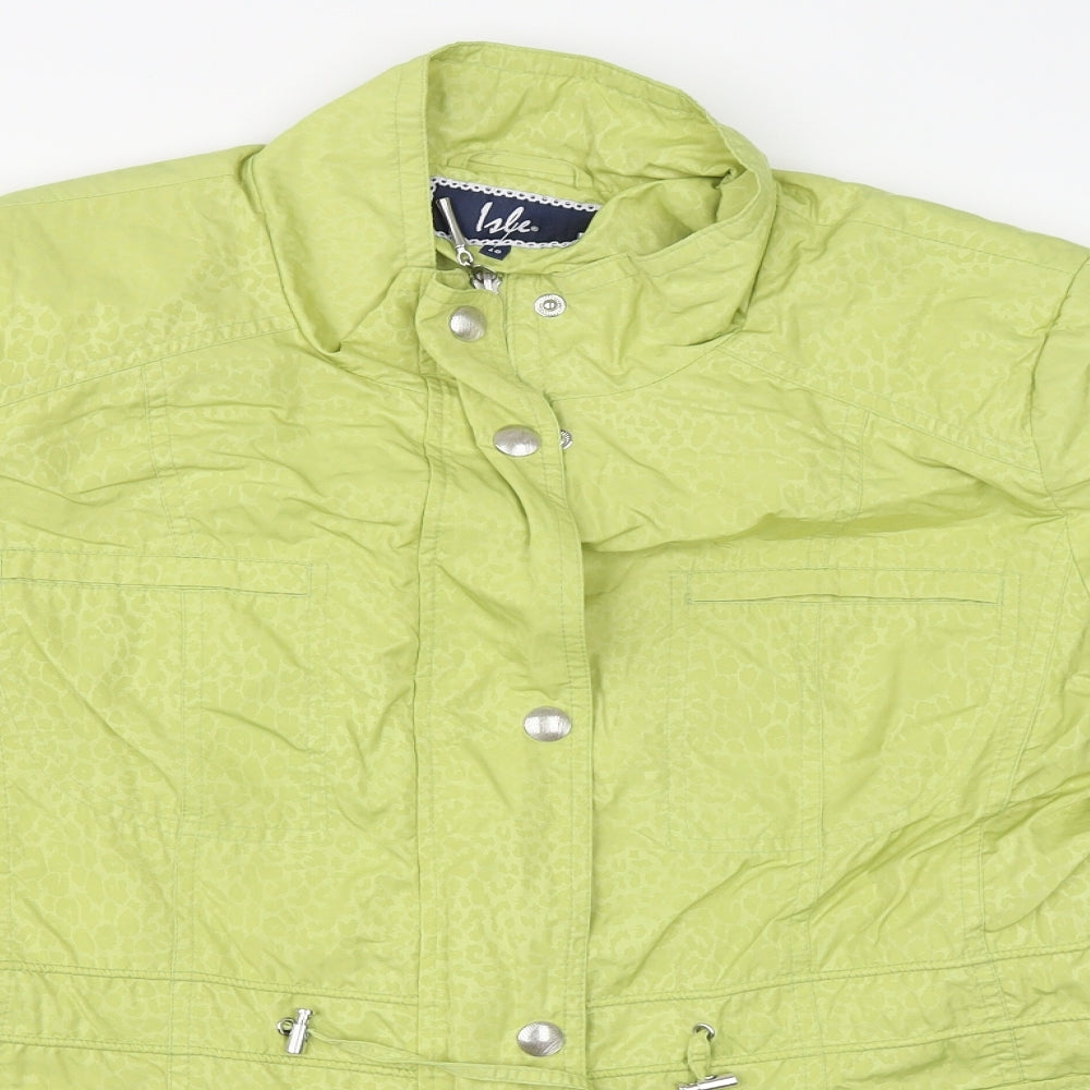 Isle Womens Green   Windbreaker Coat Size 16