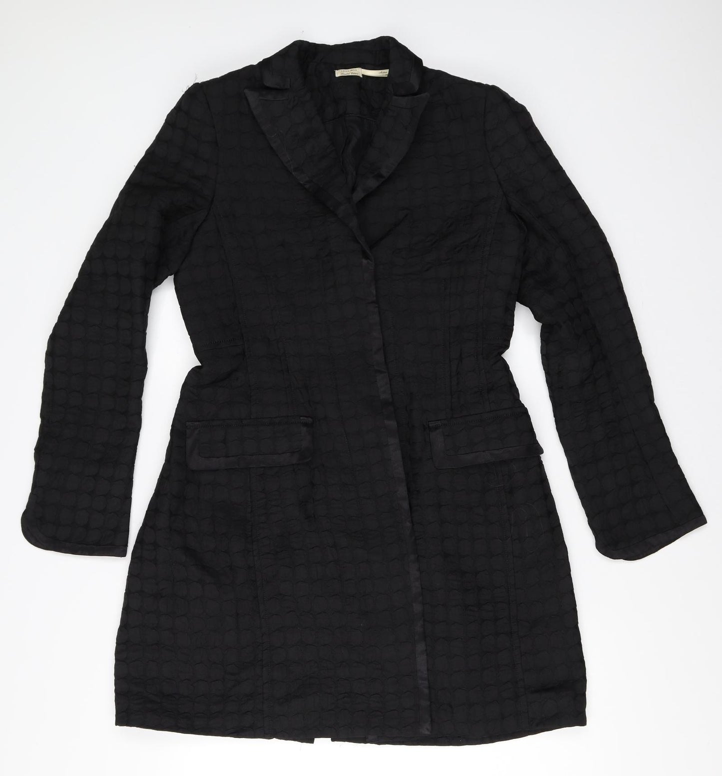 LEON MAX Womens Black   Overcoat Coat Size M