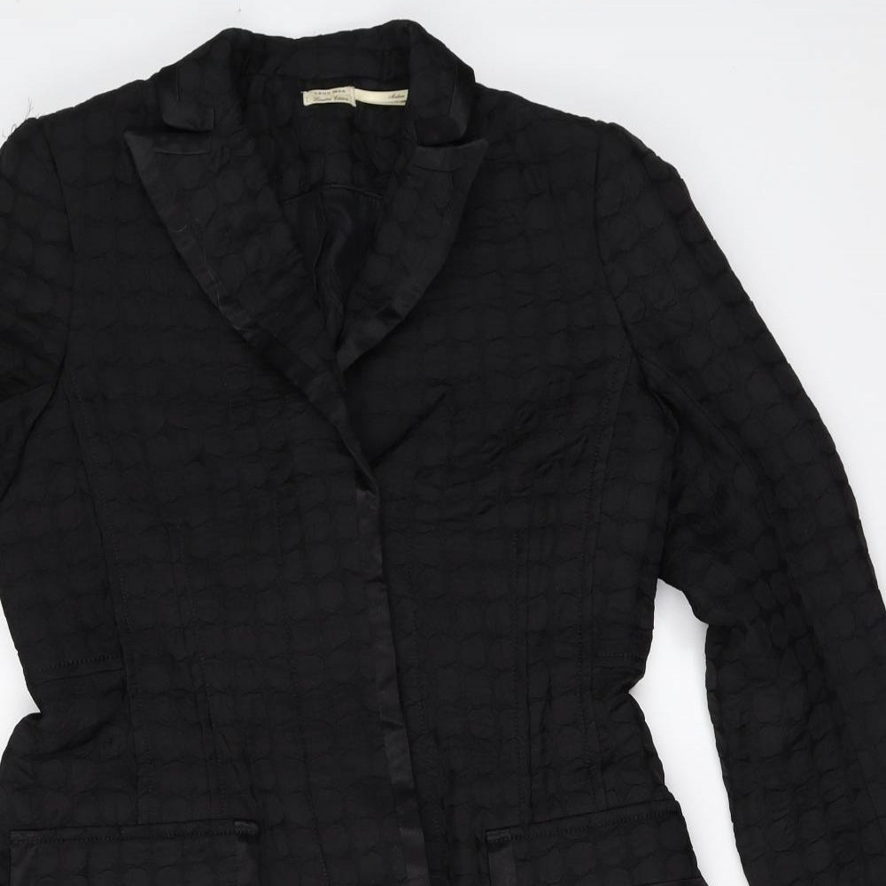LEON MAX Womens Black   Overcoat Coat Size M