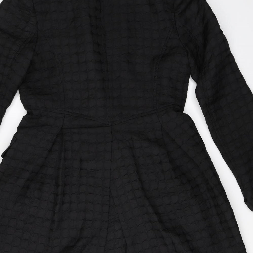 LEON MAX Womens Black   Overcoat Coat Size M