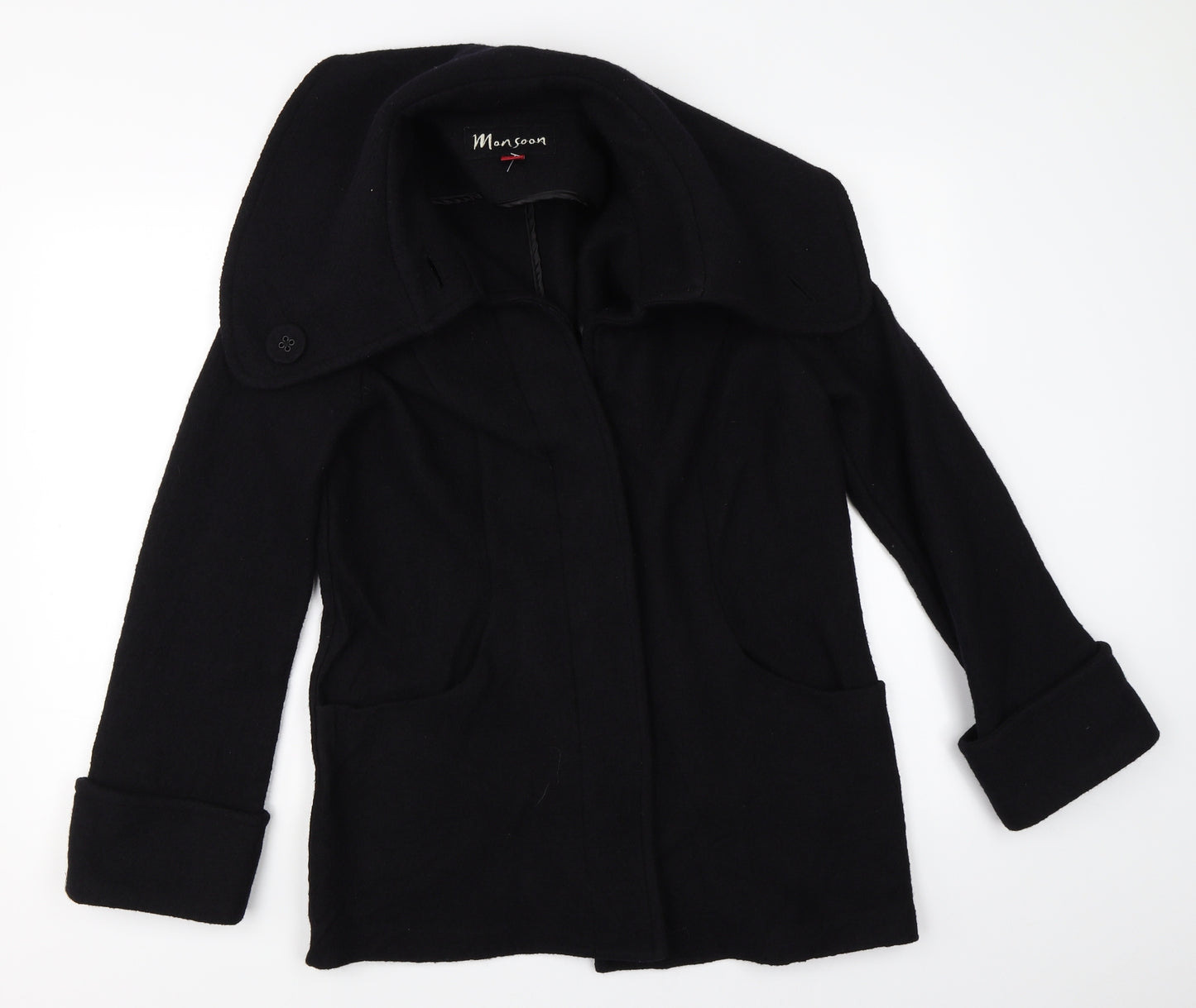 Monsoon Womens Black   Overcoat Coat Size 12