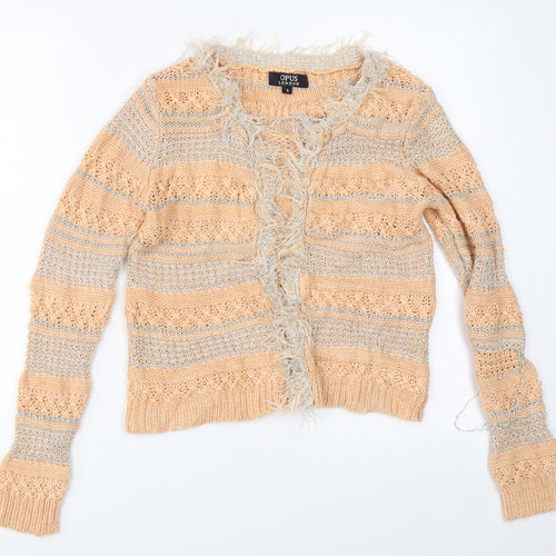 OPUS Womens Orange   Cardigan Jumper Size 8