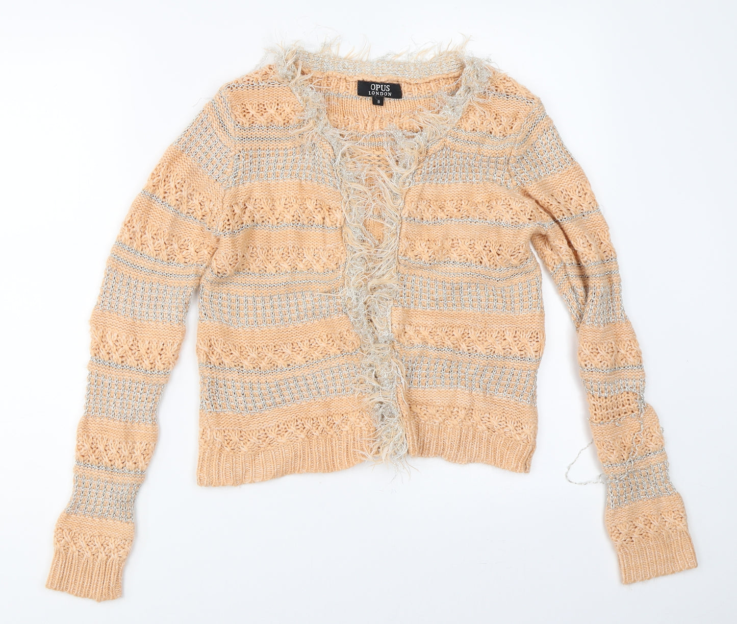 OPUS Womens Orange   Cardigan Jumper Size 8