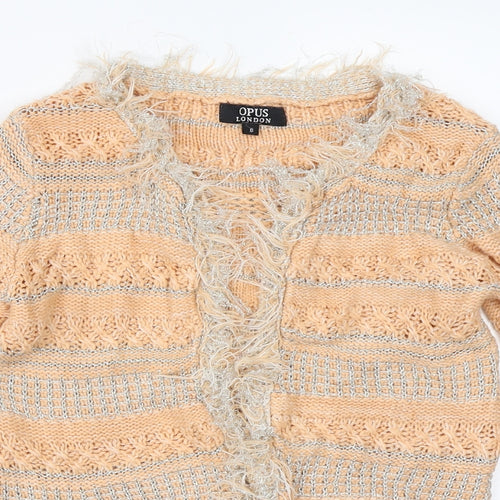 OPUS Womens Orange   Cardigan Jumper Size 8
