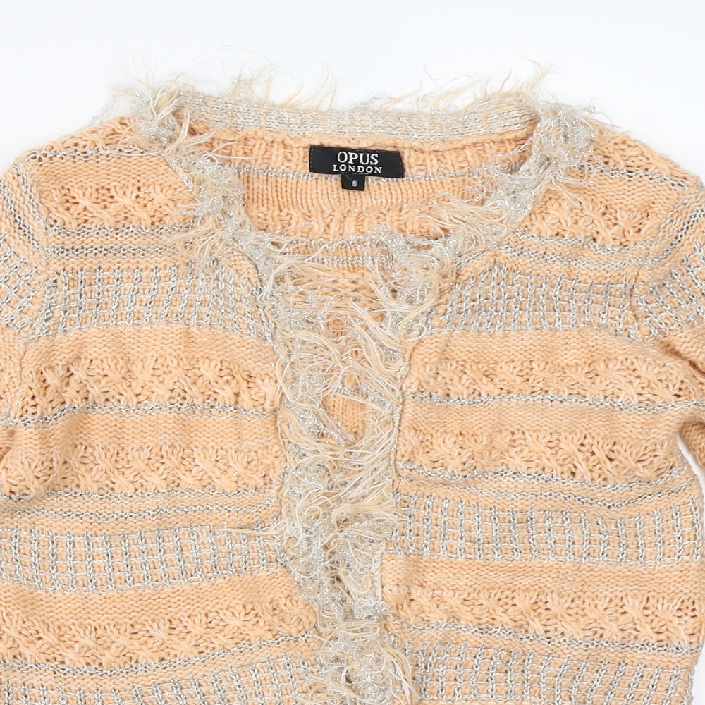 OPUS Womens Orange   Cardigan Jumper Size 8