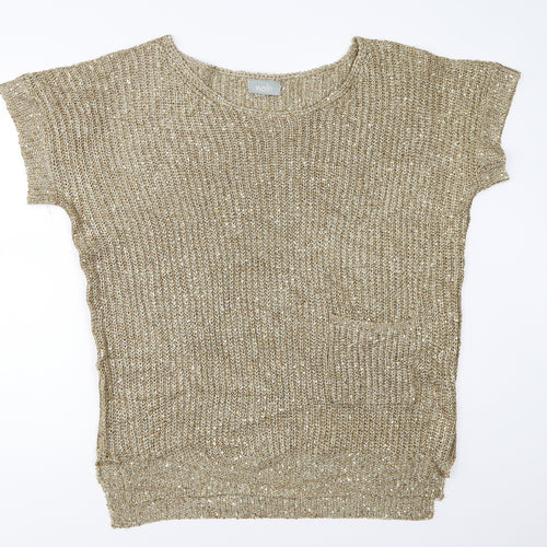 Wallis Womens Gold   Tunic Jumper Size L