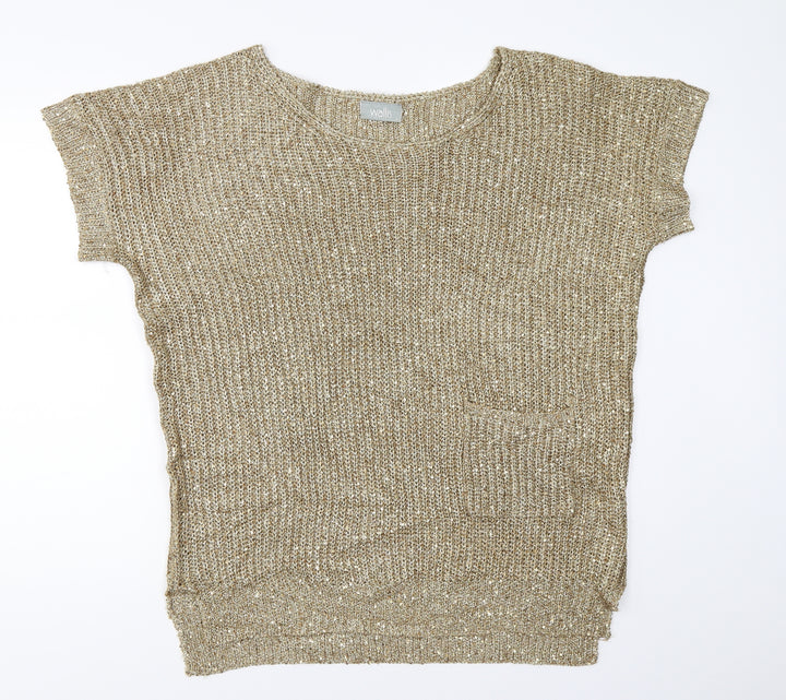 Wallis Womens Gold Tunic Jumper Size L