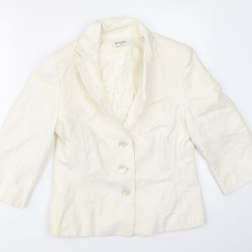 Kaliko Womens Ivory   Jacket Blazer Size 12