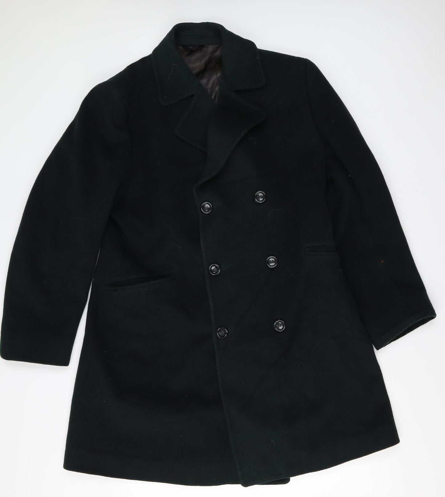 Preworn Mens Green   Overcoat Coat Size 42