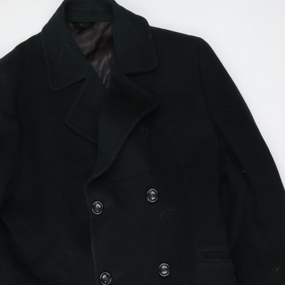 Preworn Mens Green   Overcoat Coat Size 42
