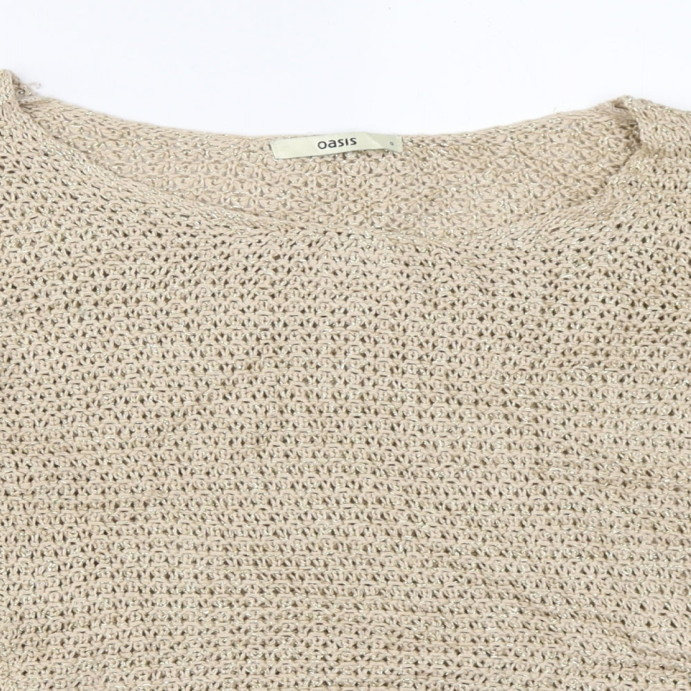 Oasis Womens Beige   Pullover Jumper Size S