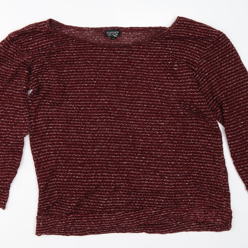 Topshop Womens Red   Pullover Jumper Size 10