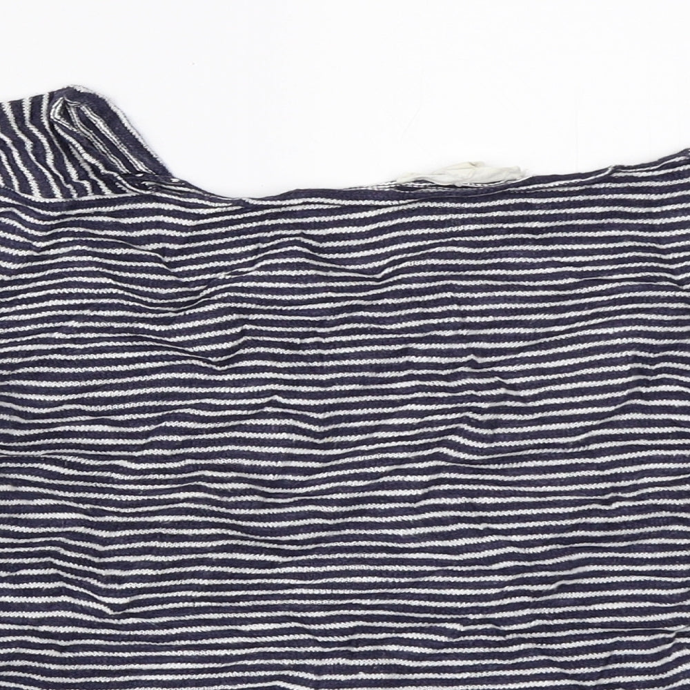 Eileen Fisher Womens Blue Striped  Pullover Jumper Size M