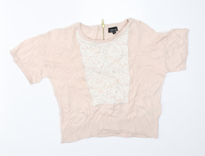 Topshop Womens Beige Pullover Jumper Size 6