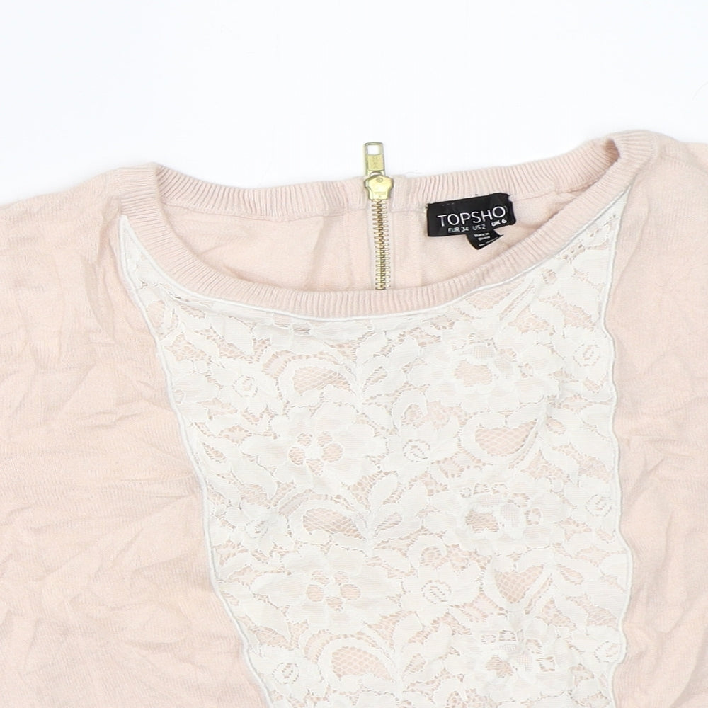 Topshop Womens Beige   Pullover Jumper Size 6