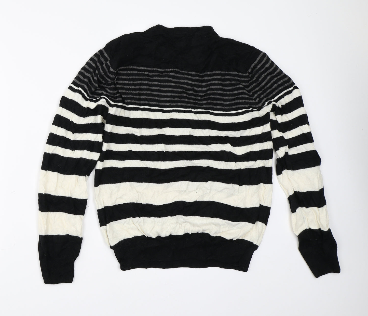 Primark Womens Black Striped  Pullover Jumper Size L
