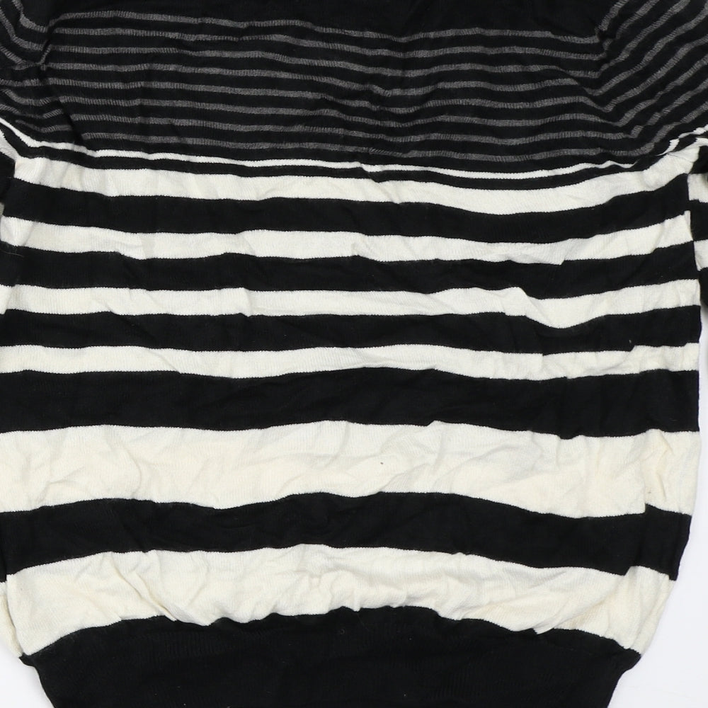 Primark Womens Black Striped  Pullover Jumper Size L