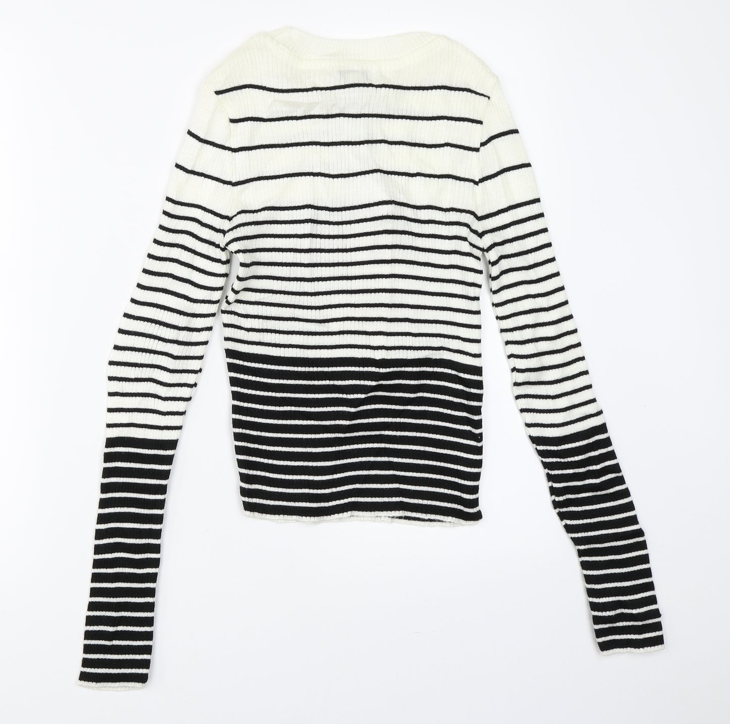 Topshop Womens Ivory Striped  Pullover Jumper Size M
