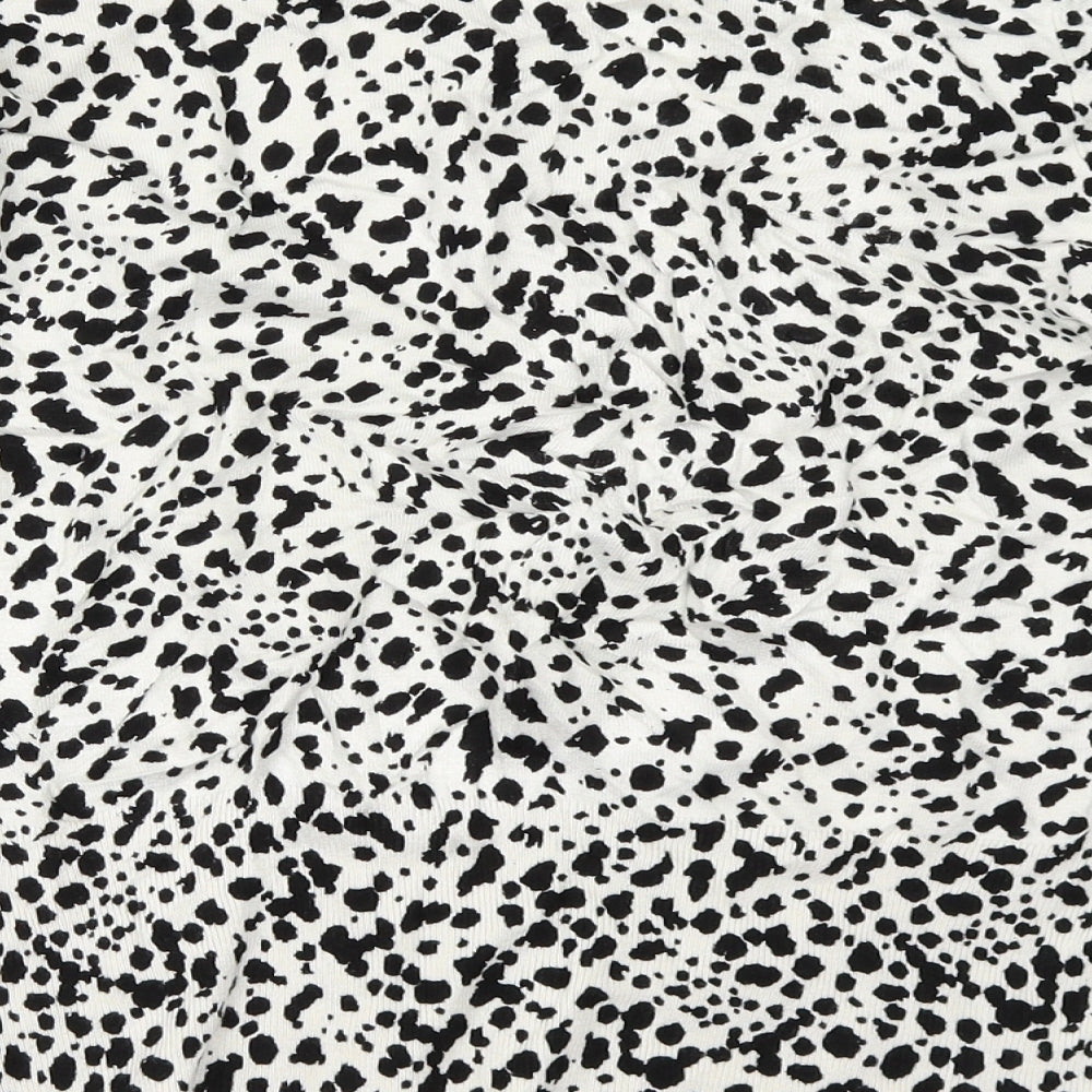 Marks and Spencer Womens White Animal Print  Pullover Jumper Size 12