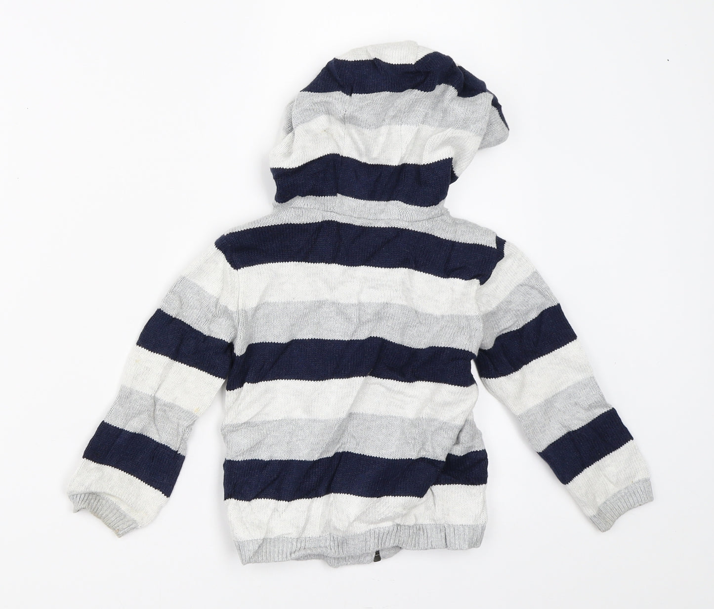 The Little White Company Boys Blue Striped  Jacket  Size 18-24 Months