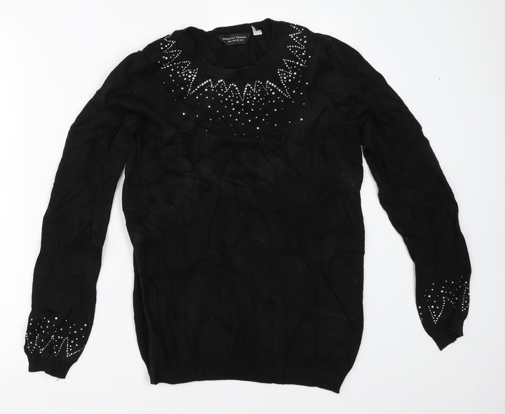 Dorothy Perkins Womens Black Pullover Jumper Size 10