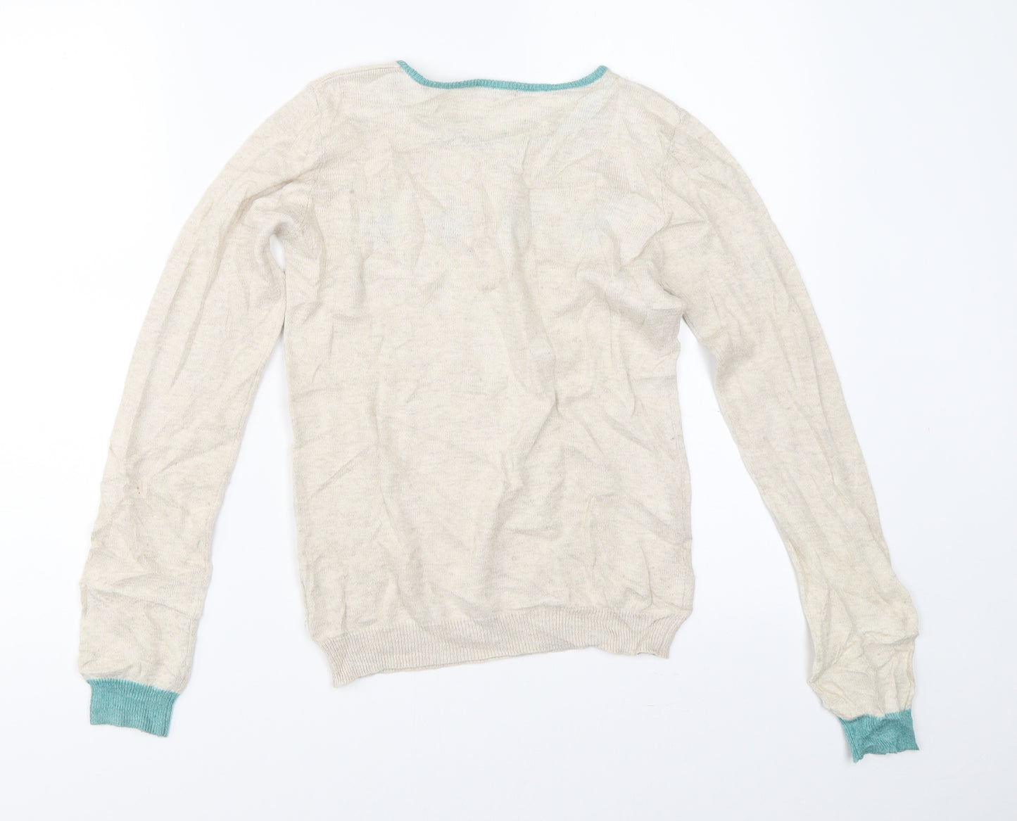 Preworn Girls Beige   Pullover Jumper Size 12-13 Years
