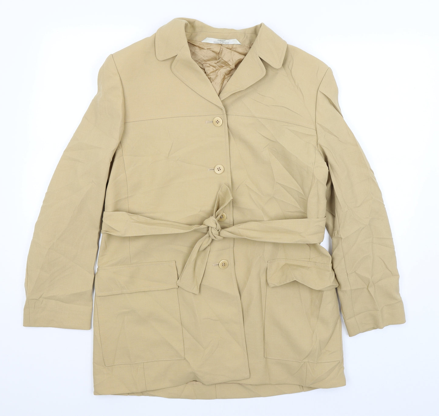 St Michael Womens Beige   Jacket Blazer Size 14