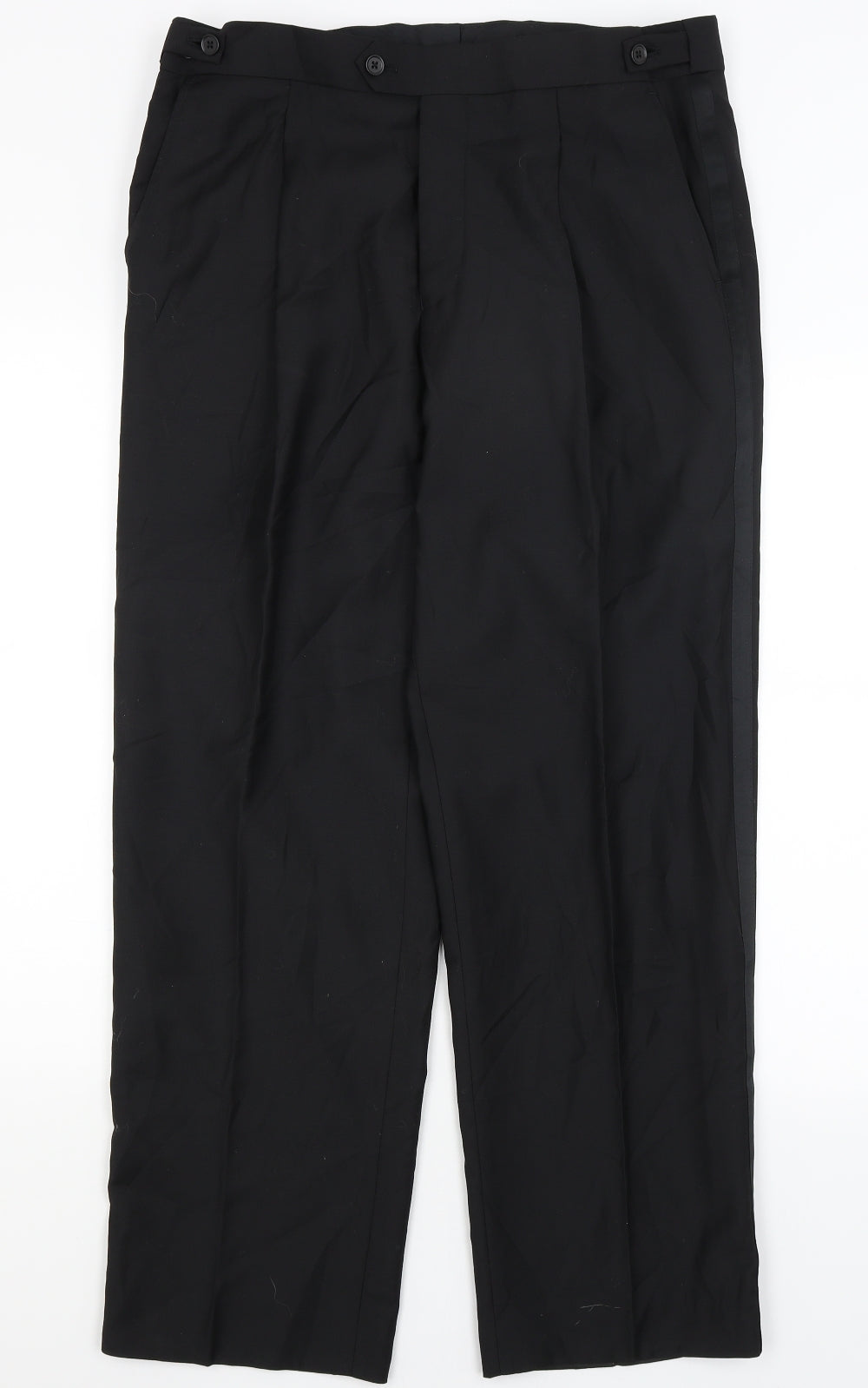 Scott & Taylor Mens Black   Dress Pants Trousers Size 36 in L30 in
