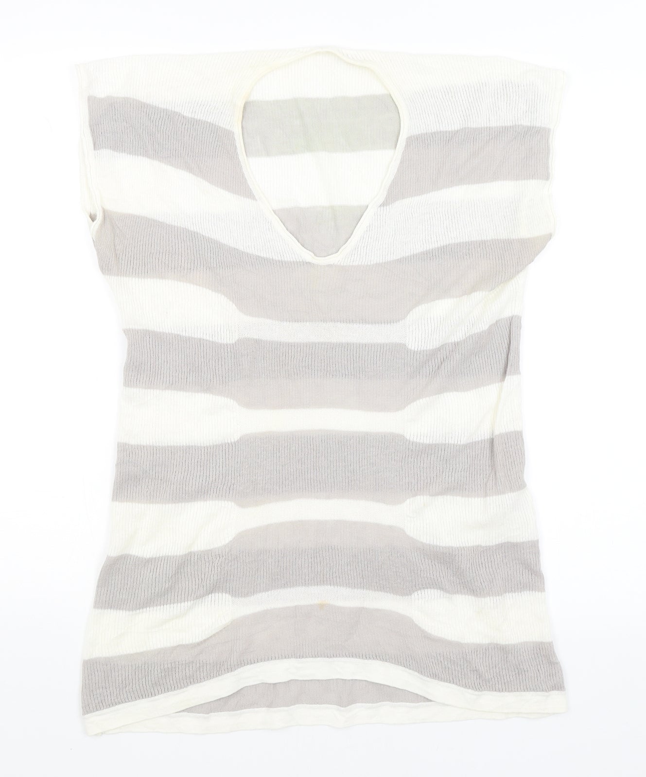 Sandwich Womens White Striped  Tunic Tank Size L