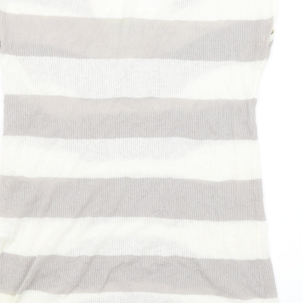 Sandwich Womens White Striped  Tunic Tank Size L