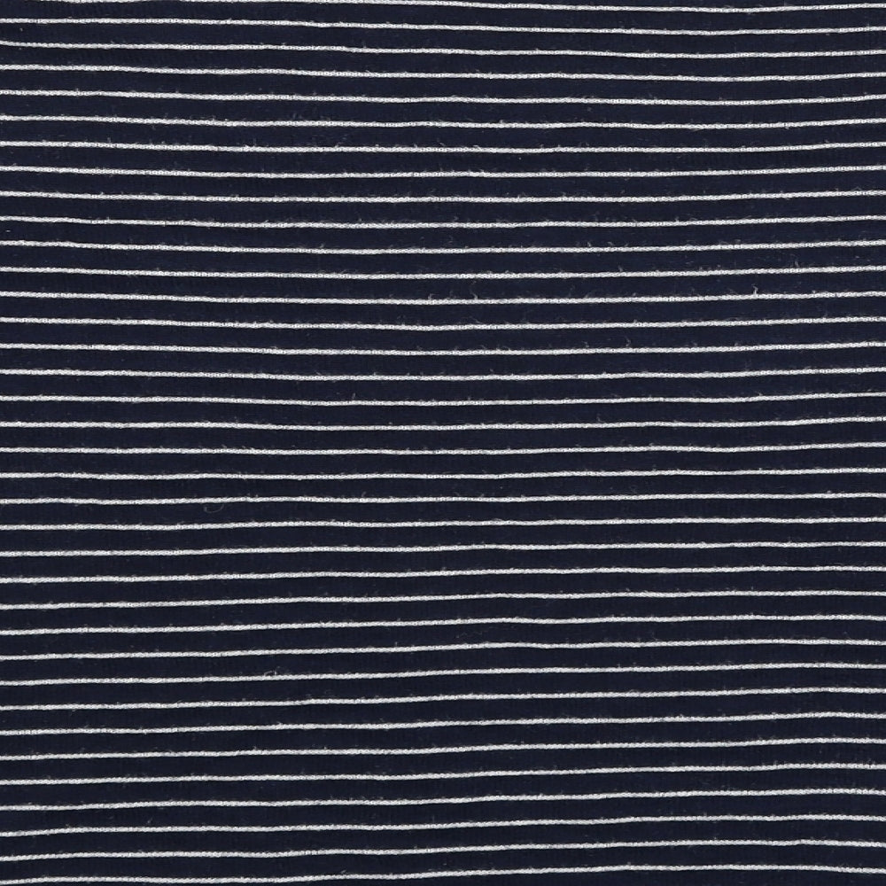 Zara Knit Womens Blue Striped  Basic T-Shirt Size M