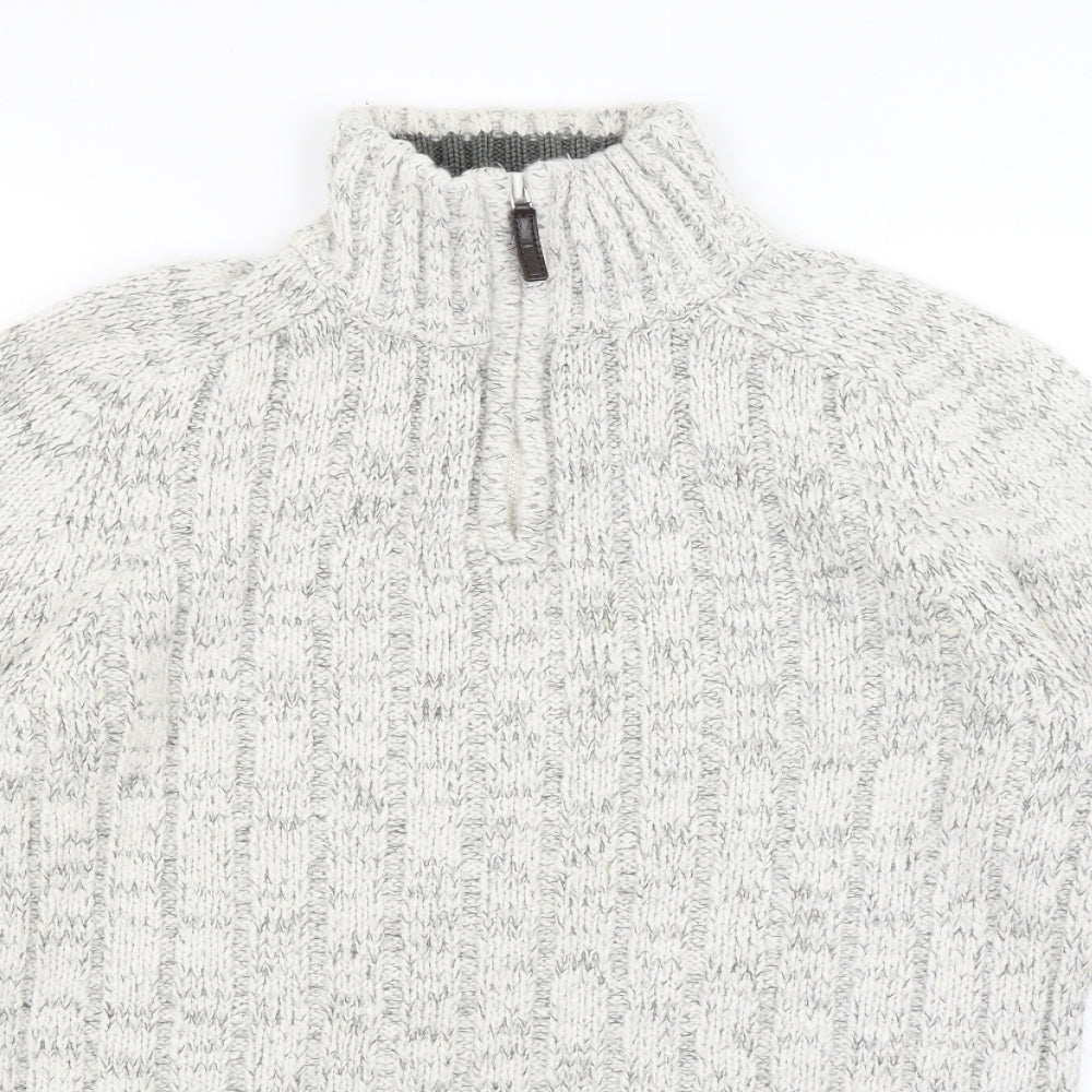 TU Mens White   Pullover Jumper Size S