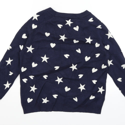 NEXT Womens Blue   Pullover Jumper Size XS  - Stars & Hearts