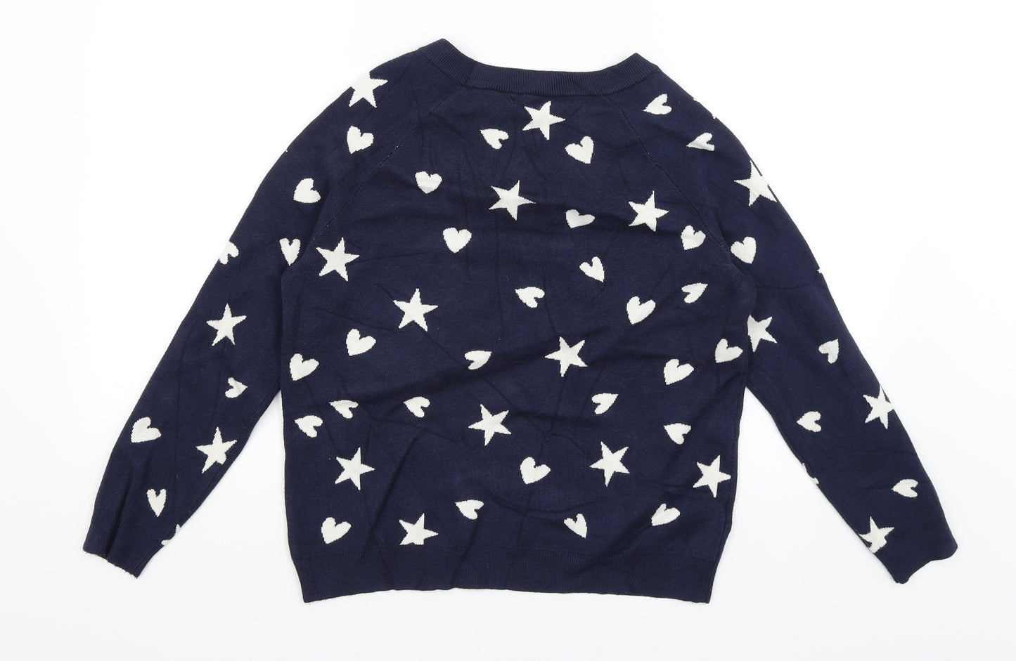 NEXT Womens Blue   Pullover Jumper Size XS  - Stars & Hearts