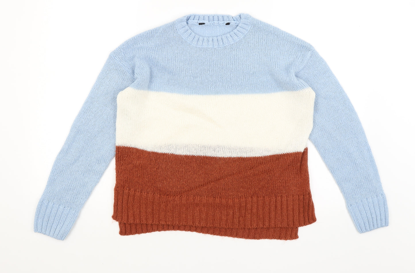 New Look Girls Blue Colourblock  Pullover Jumper Size 14-15 Years