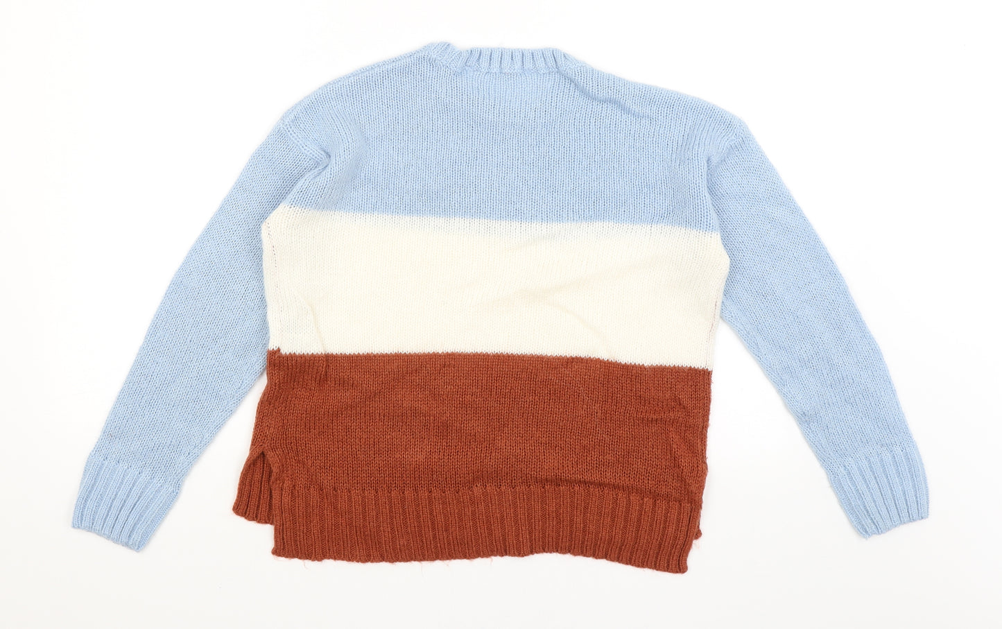 New Look Girls Blue Colourblock  Pullover Jumper Size 14-15 Years