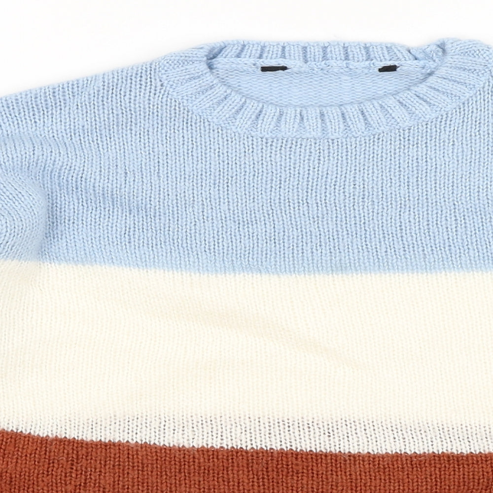 New Look Girls Blue Colourblock  Pullover Jumper Size 14-15 Years