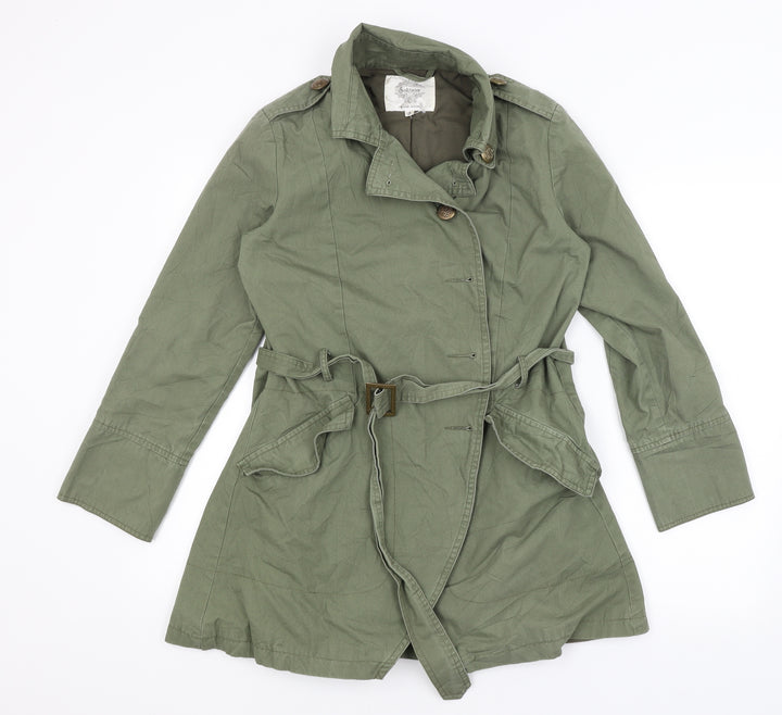 Solitaire Womens Green   Overcoat Coat Size S