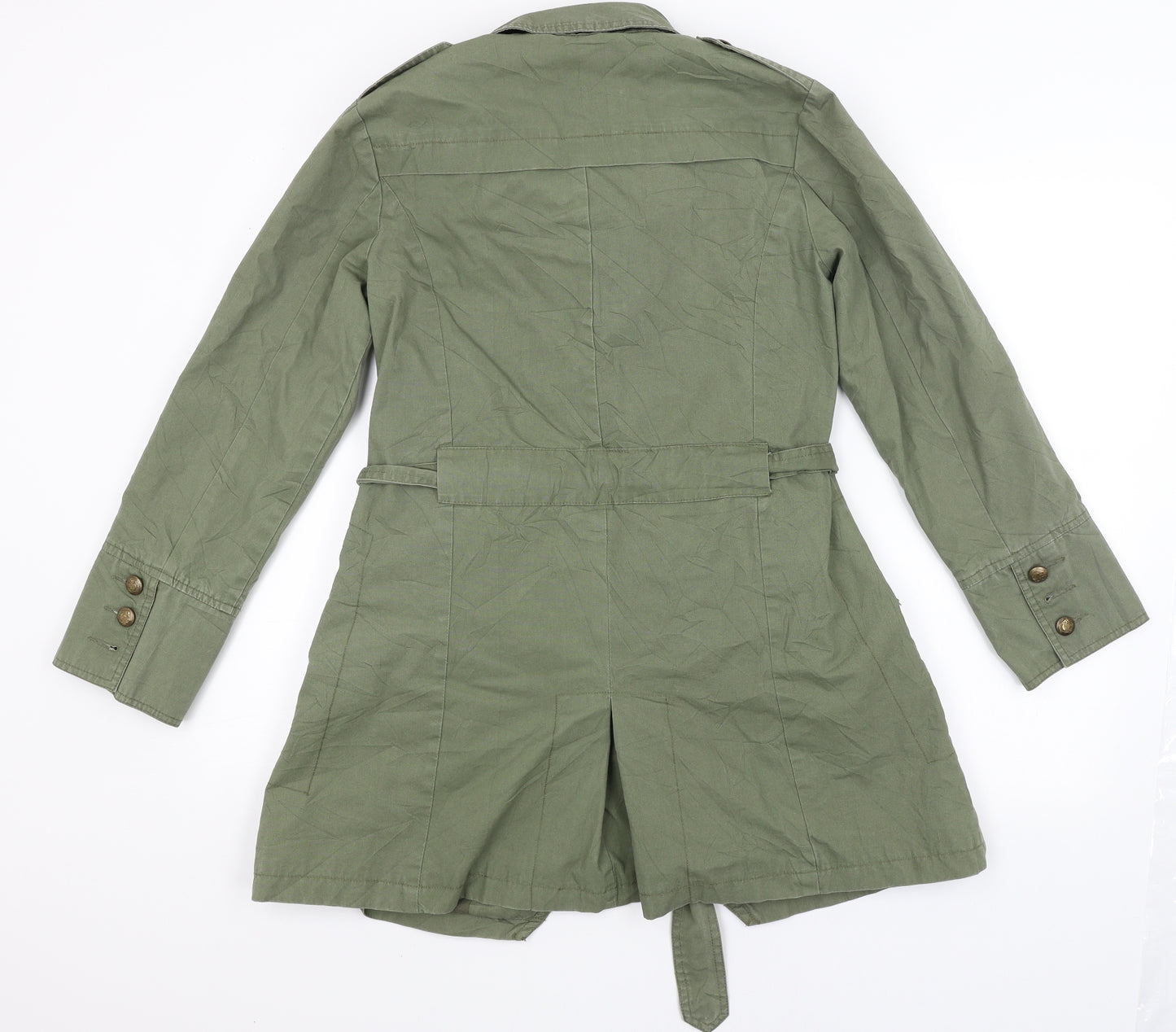 Solitaire Womens Green   Overcoat Coat Size S