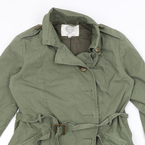 Solitaire Womens Green   Overcoat Coat Size S