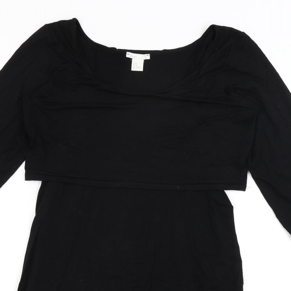H&M Womens Black   T-Shirt Dress  Size M