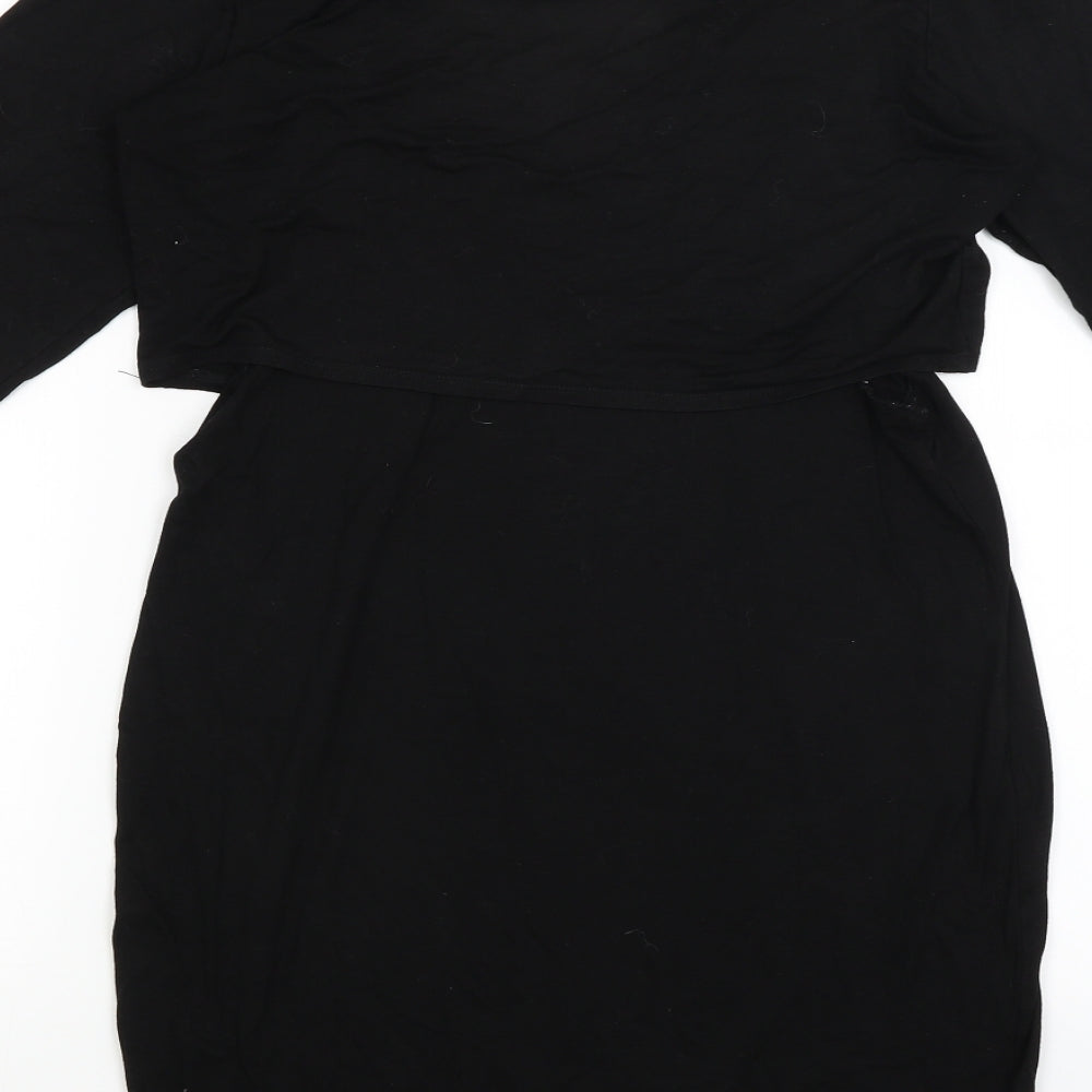 H&M Womens Black   T-Shirt Dress  Size M