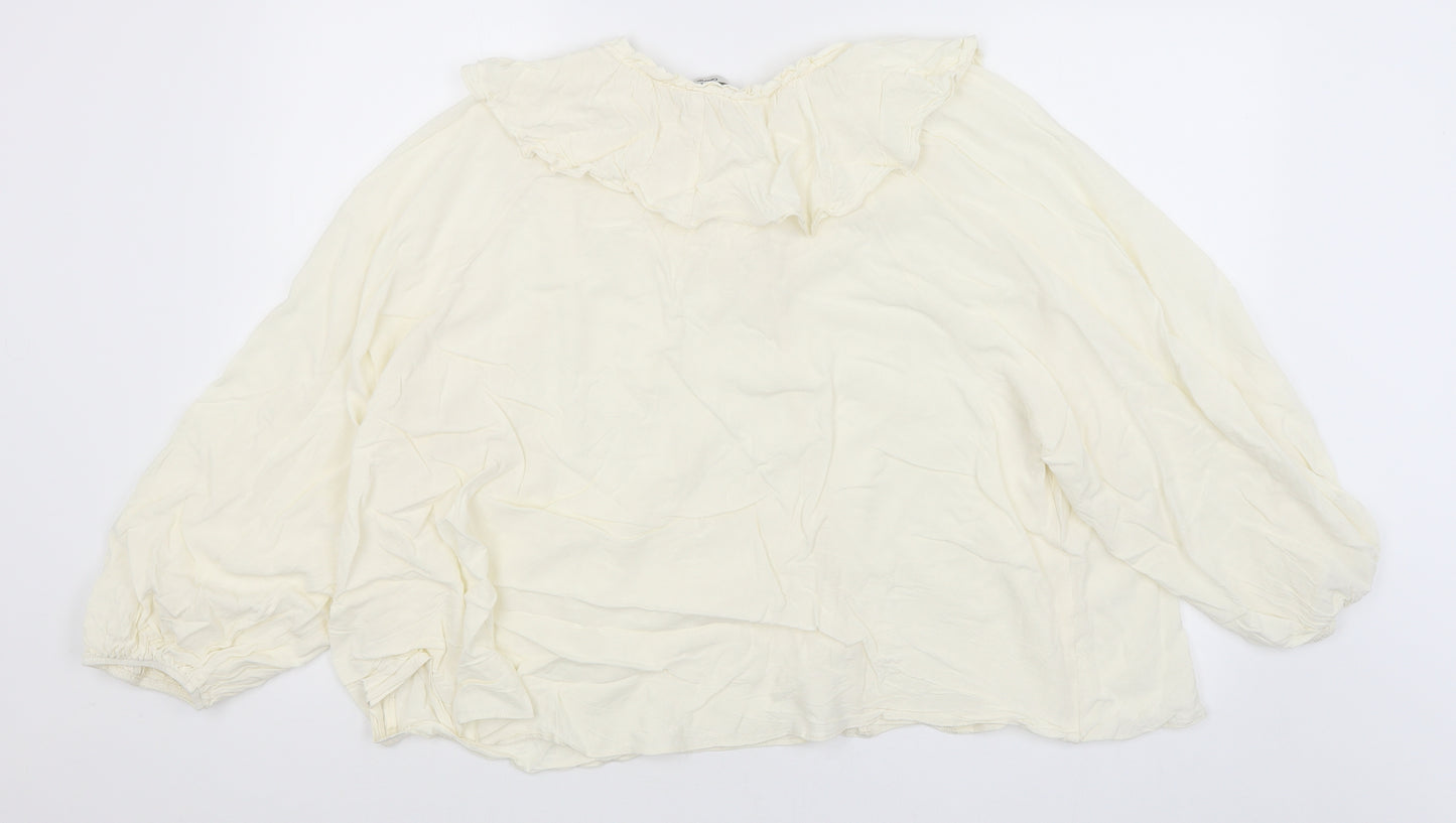 George Womens Ivory   Basic Blouse Size 24