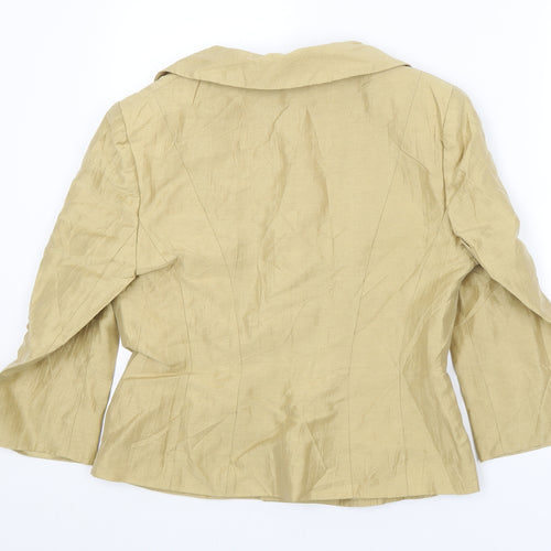 CC Womens Gold   Jacket Blazer Size 14